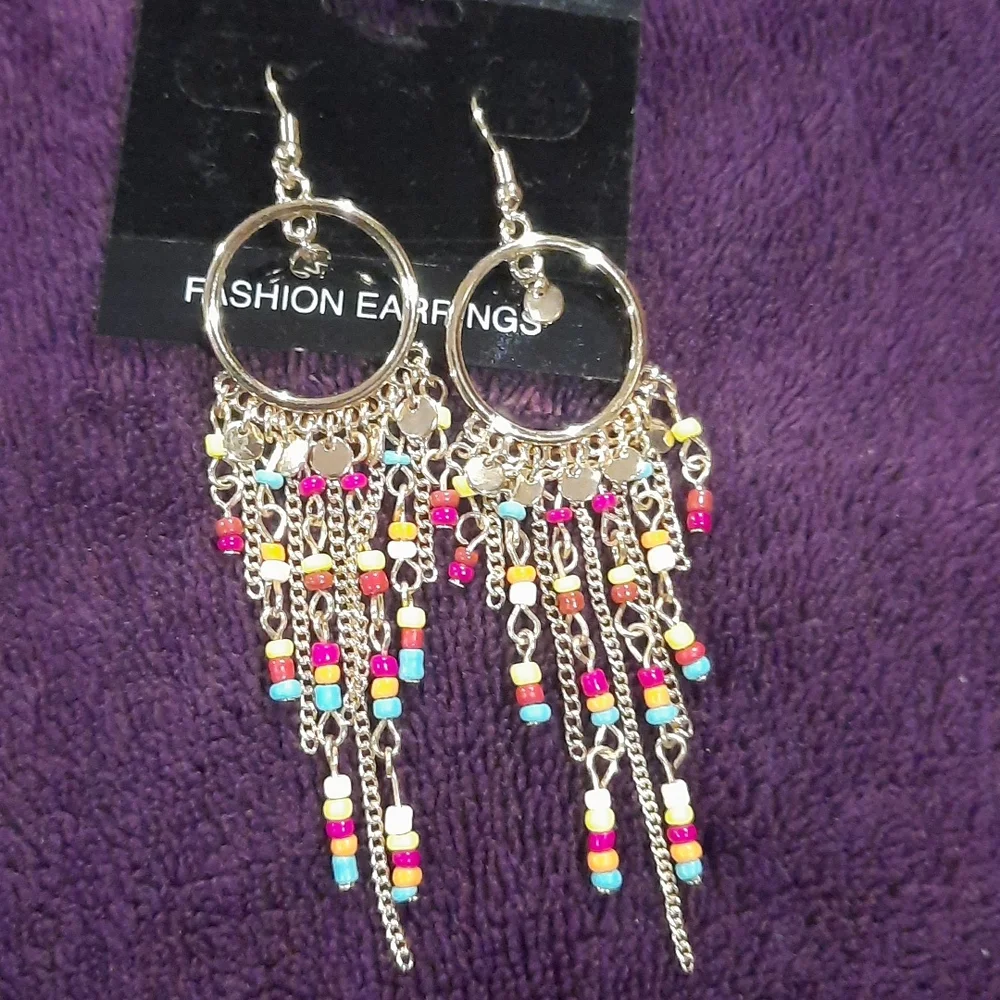 Multi-colored Bracelet&Earrings - Picture 2 of 7